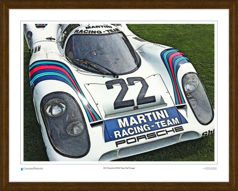 1971 Porsche 917KH "Short Tail" Coupe / CPA409C / Stylized Print