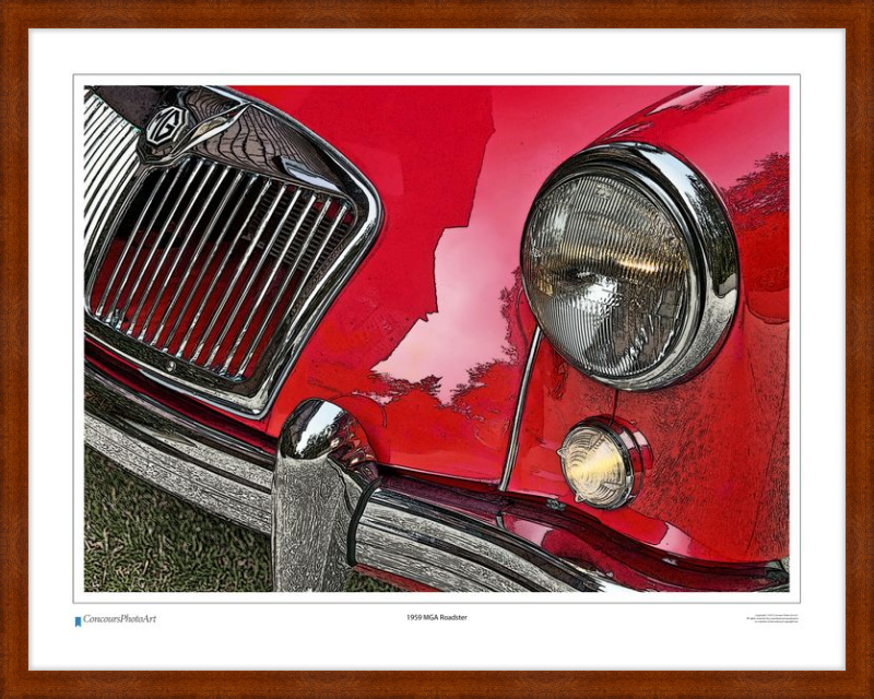 1959 MGA Roadster / CPA119C / Stylized Print