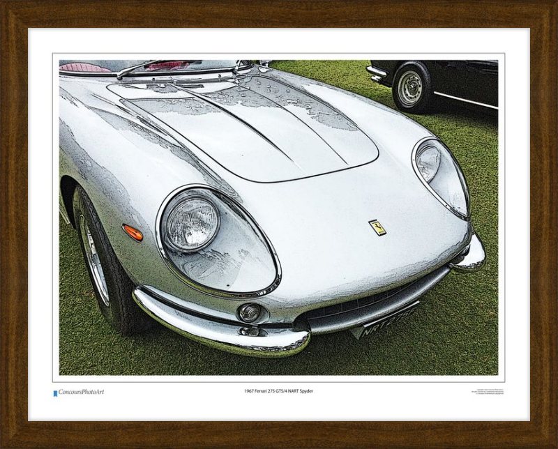 1967 Ferrari 275 GTS/4 NART Spyder / CPA218C / Stylized Print