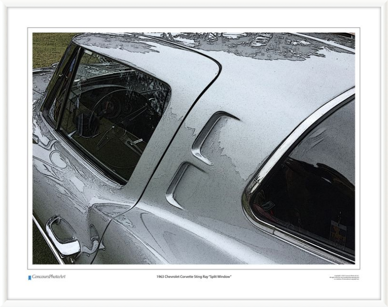 1963 Chevrolet Corvette Sting Ray "Split Window" / CPA301c / Stylized Image