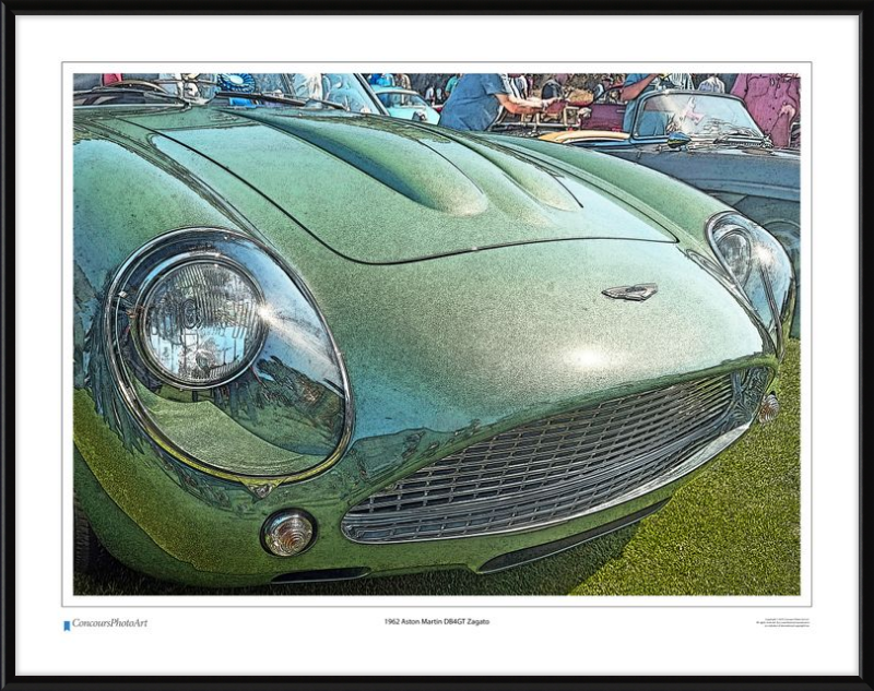 1962 Aston Martin DB4GT Zagato / CPA121C / Stylized Print