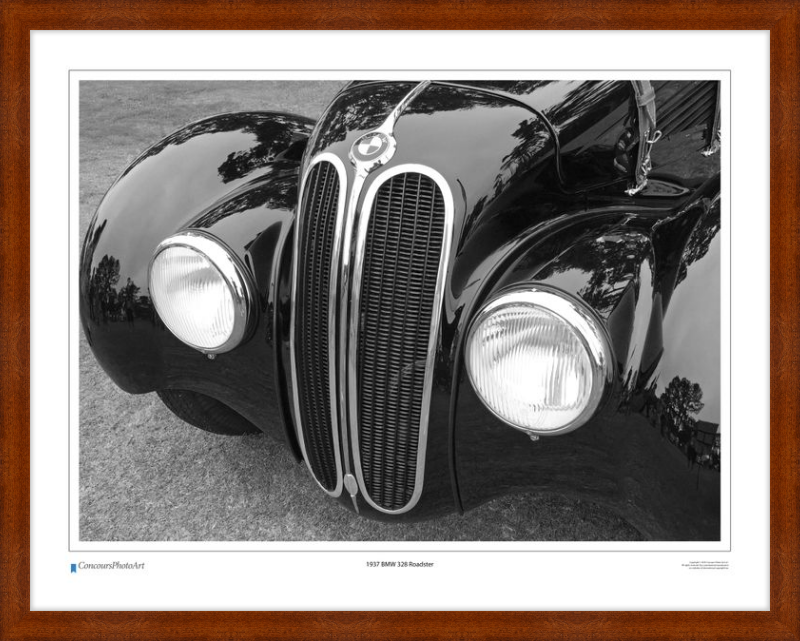 1937 BMW 328 Roadster / CPA206B / B&W Print