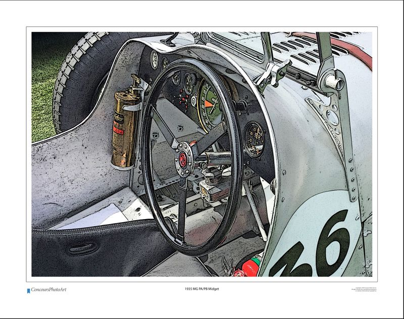 1935 MG PA/PB Midget / CPA607C / Stylized Print