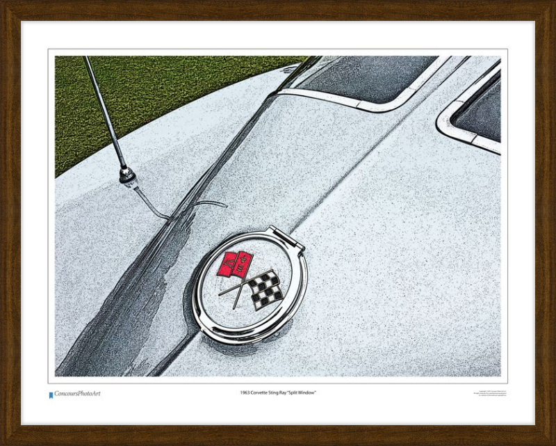 1963 Chevrolet Corvette Sting Ray "Split Window" / CPA317C / Stylized Print