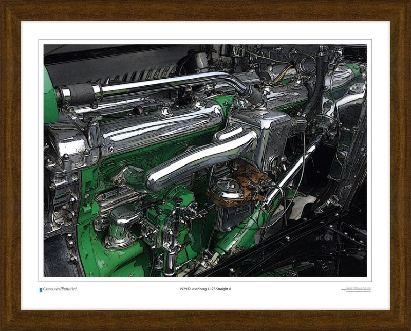 1929 Duesenberg J-175 Straight 8 / CPA703C / Stylized Print