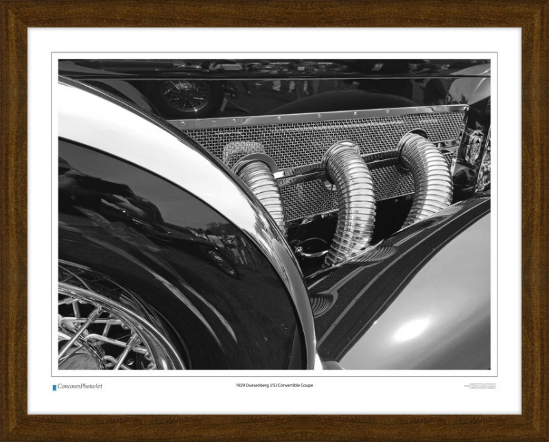1929 Duesenberg J/SJ Convertible Coupe / CPA314B / B&W Print