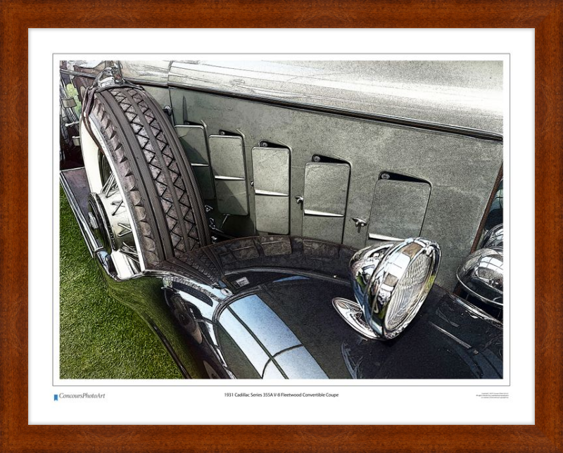 1931 Cadillac Series 355A V-8 Fleetwood Convertible Coupe / CPA323C / Stylized Print