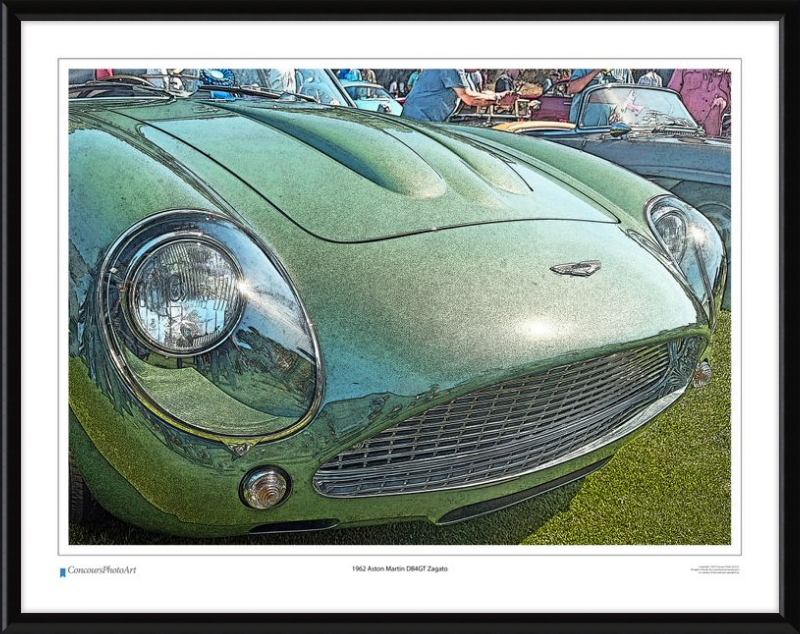 1962 Aston Martin DB4GT Zagato / CPA121C / Stylized Print