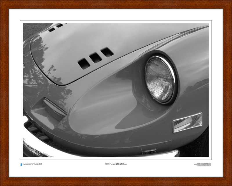 1973 Ferrari 246 GT Dino / CPA208B / Black and White