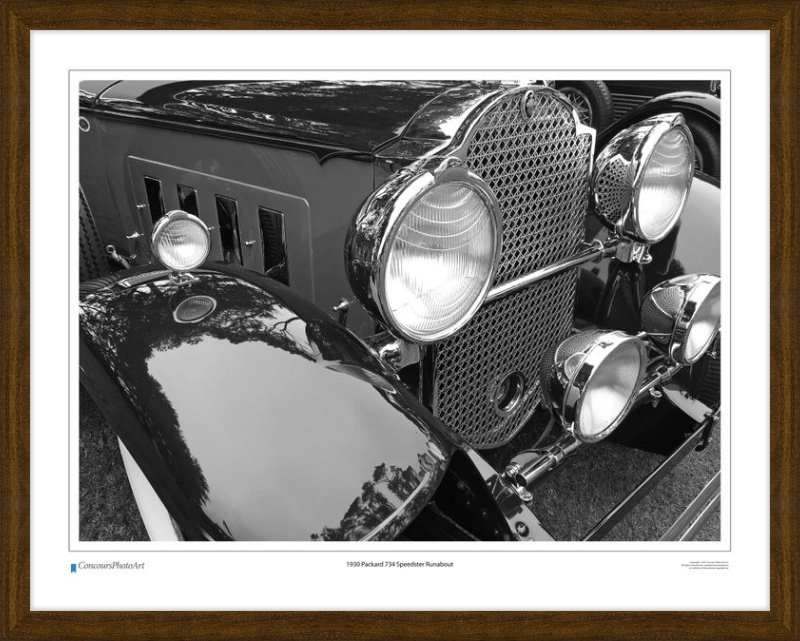 1930 Packard 734 Speedster Runabout / CPA318B / B&W Print