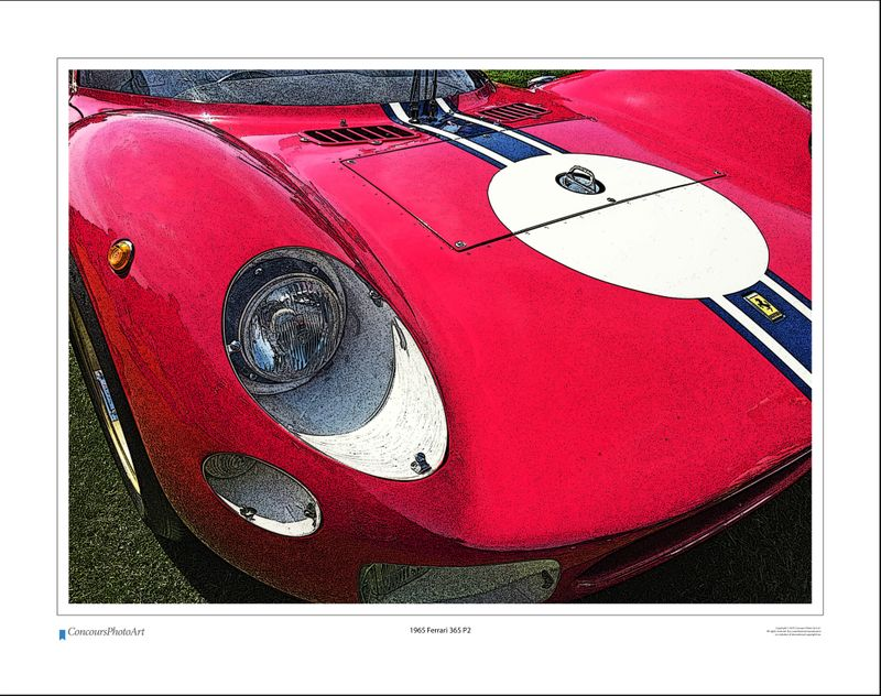 1965 Ferrari 365 P2 / CPA411C / Stylized Print