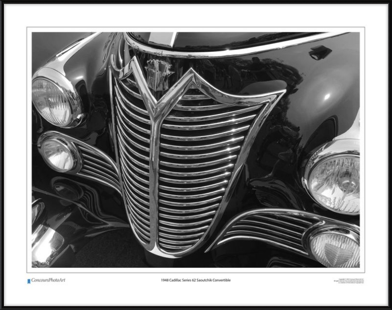 1948 Cadillac Series 62 Saoutchik Convertible / CPA302B / Black and White