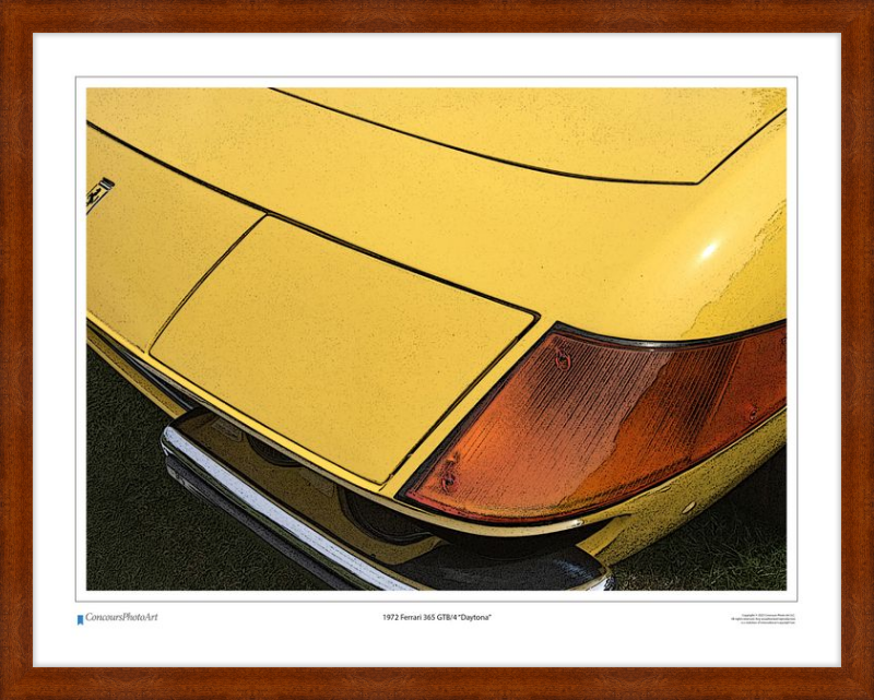1972 Ferrari 365 GTB/4 “Daytona” / CPA205C / Stylized Image