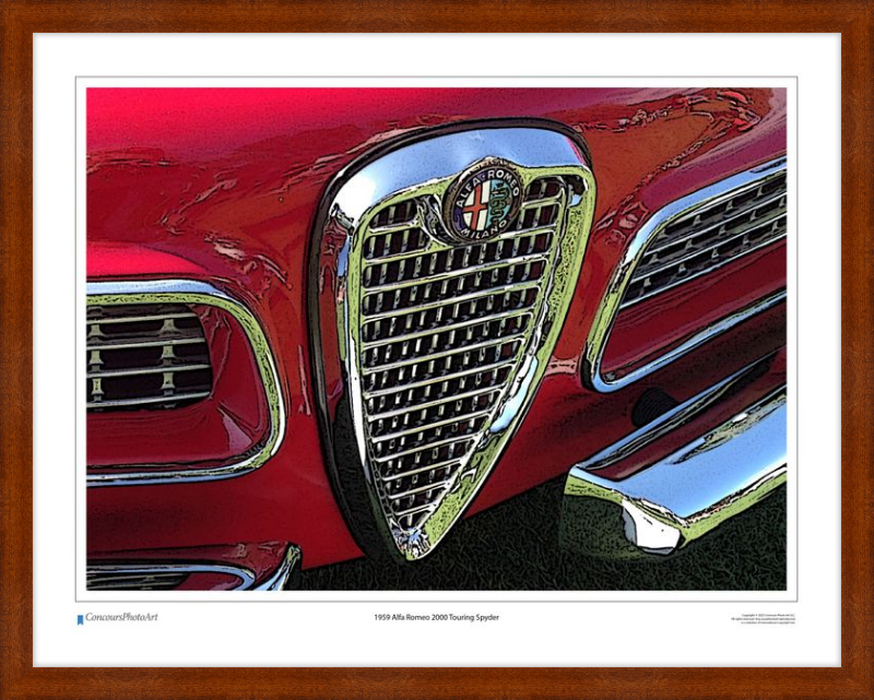 1959 Alfa Romeo 2000 Touring Spyder / CPA209C / Stylized Image