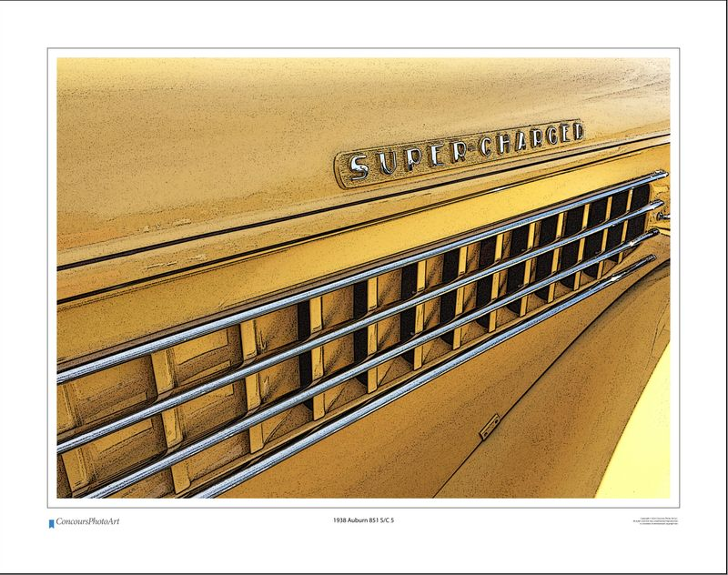 1938 Auburn 851 S/C 5 / CPA322C / Stylized Print