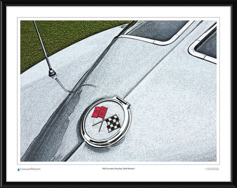 1963 Chevrolet Corvette Sting Ray "Split Window" / CPA317C / Stylized Print
