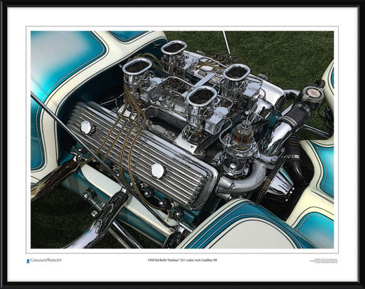1959 Ed Roth “Outlaw” 331 cubic inch Cadillac V8 / CPA706C / Stylized Image