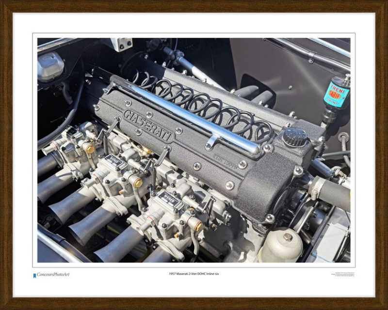 1957 Maserati 2-liter DOHC Inline-six / CPA714A / Color Print