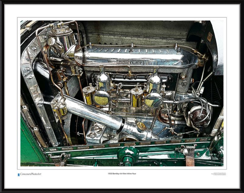1930 Bentley 4.4-litre Inline-four / CPA713C / Stylized Print