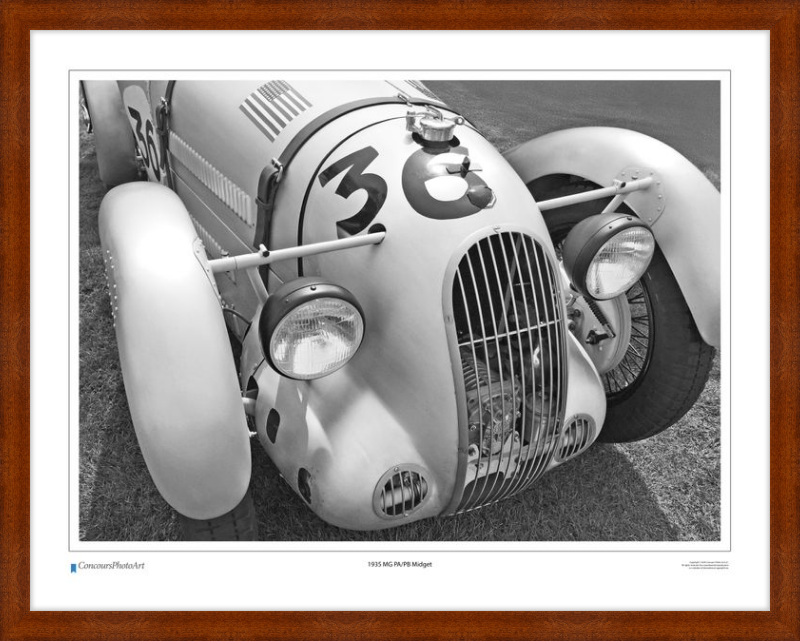 1935 MG PA/PB Midget / CPA410B / B&W Print
