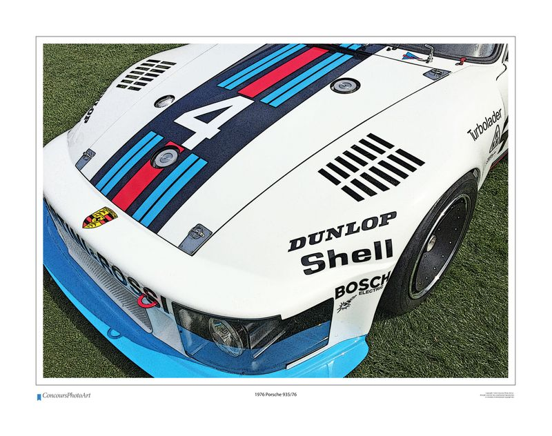 1976 Porsche 935/76 / CPA414C / Stylized Print
