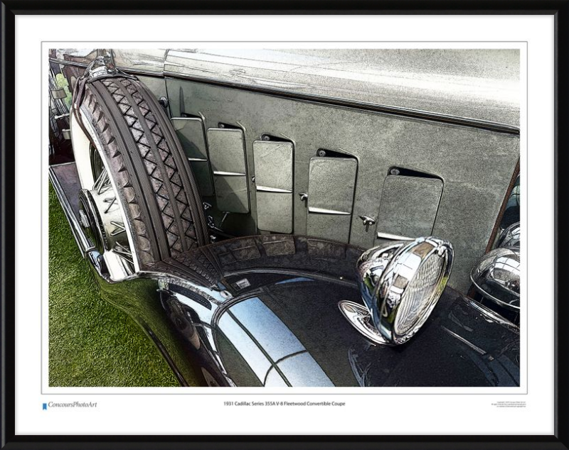 1931 Cadillac Series 355A V-8 Fleetwood Convertible Coupe / CPA323C / Stylized Print