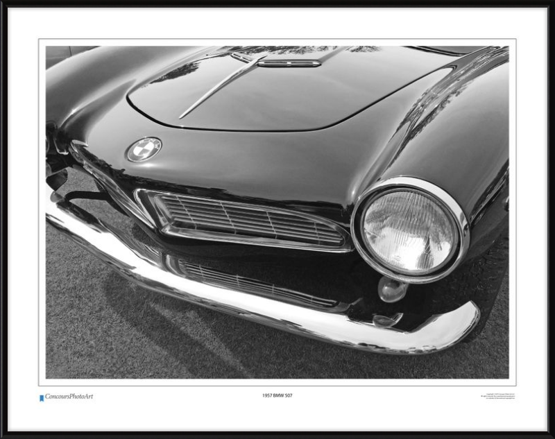 1957 BMW 507 Roadster / CPA217B / B&W Print