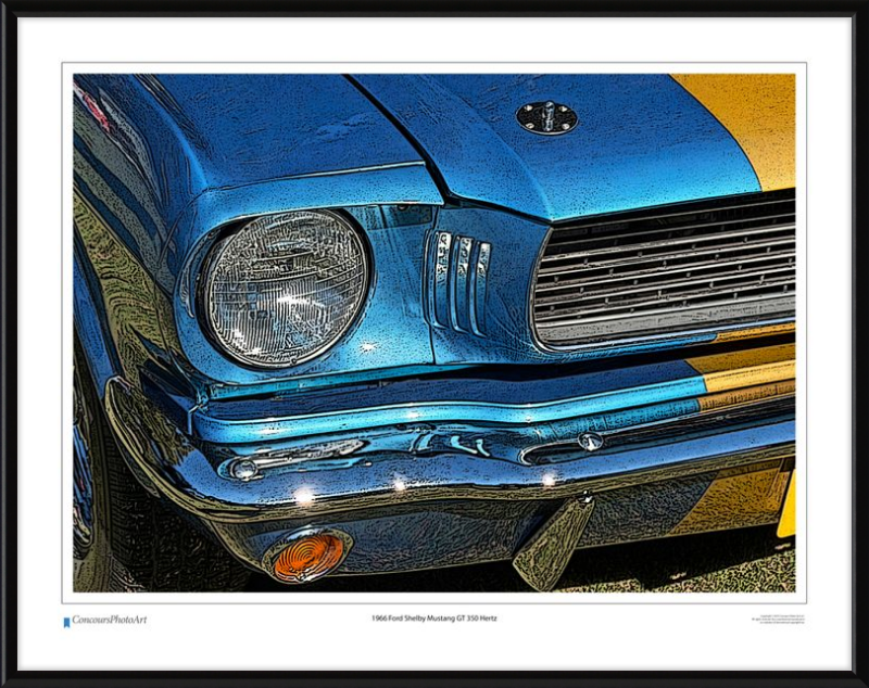 1966 Ford Shelby Mustang GT 350 Hertz / CPA319C / Stylized Print