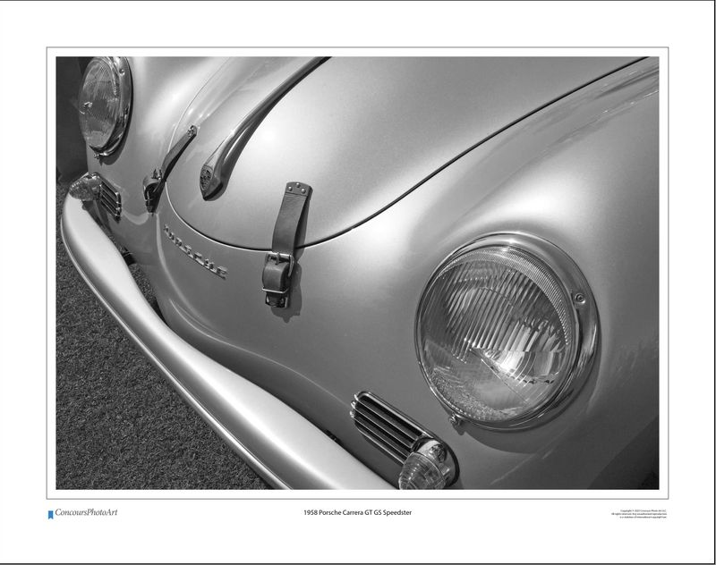 1958 Porsche Carrera GT GS Speedster / CPA203B / Black and White