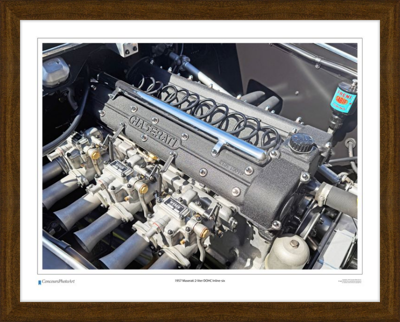 1957 Maserati 2-liter DOHC Inline-six / CPA714A / Color Print