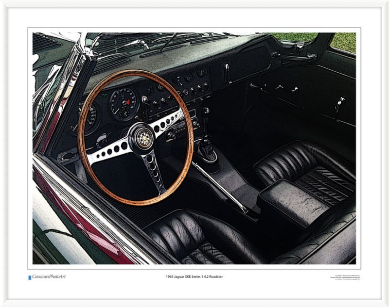 1965 Jaguar XKE Series 1 4.2 Roadster / CPA605C / Stylized Image