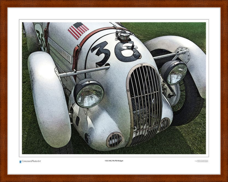 1935 MG PA/PB Midget / CPA410C / Stylized Print