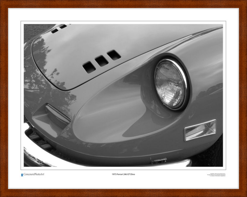 1973 Ferrari 246 GT Dino / CPA208B / Black and White
