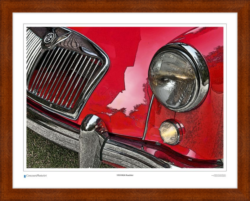1959 MGA Roadster / CPA119C / Stylized Print