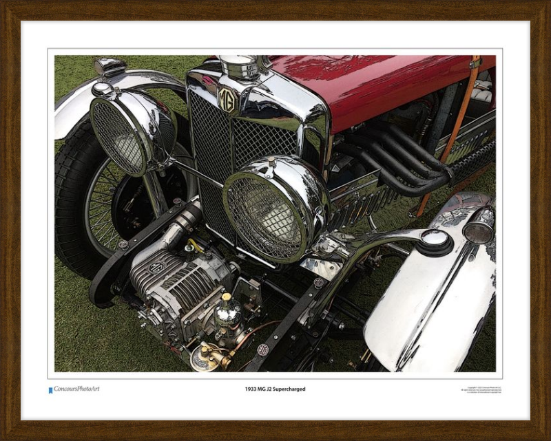 1933 MG J2 Supercharged / CPA101C / Stylized Print