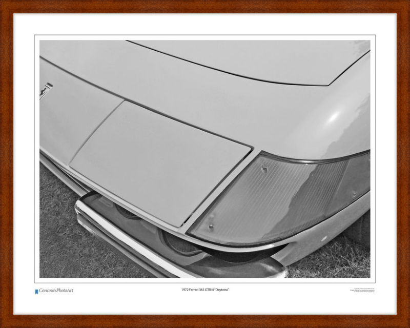 1972 Ferrari 365 GTB/4 “Daytona” / CPA205B / B&W Print