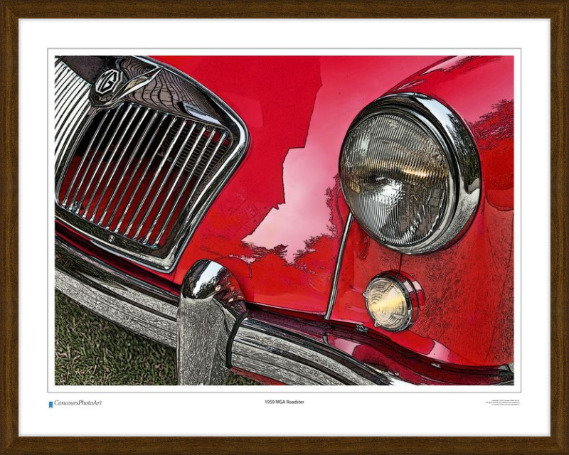 1959 MGA Roadster / CPA119C / Stylized Print