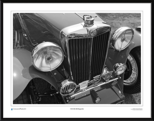 1935 MG NB Magnette / CPA105B / Black and White
