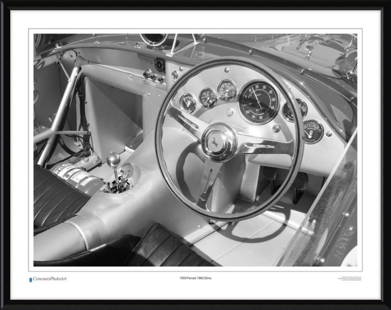 1959 Ferrari 196S Dino / CPA604B / B&W Print