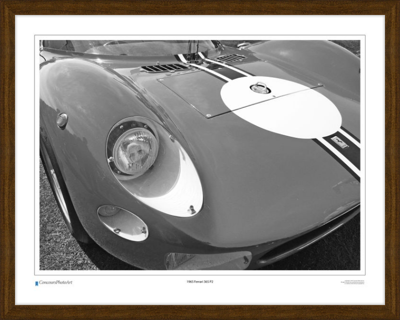 1965 Ferrari 365 P2 / CPA411B / B&W Print