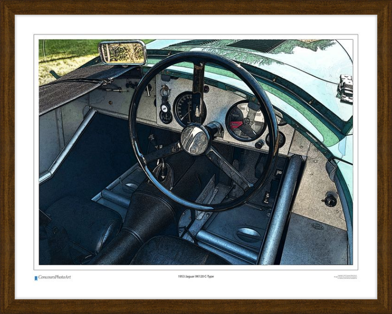 1953 Jaguar XK120 C-Type / CPA615C / Stylized Print
