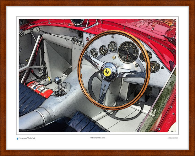1959 Ferrari 196S Dino / CPA604C / Stylized Print