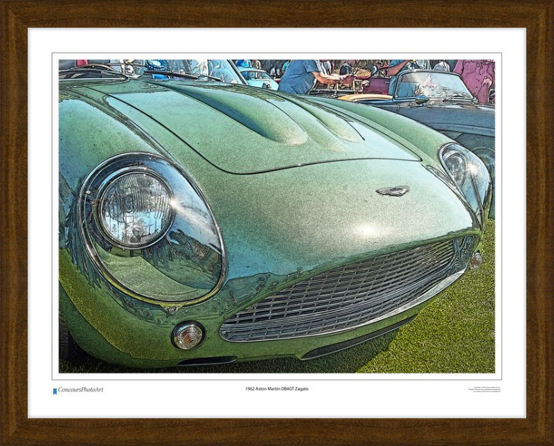 1962 Aston Martin DB4GT Zagato / CPA121C / Stylized Print