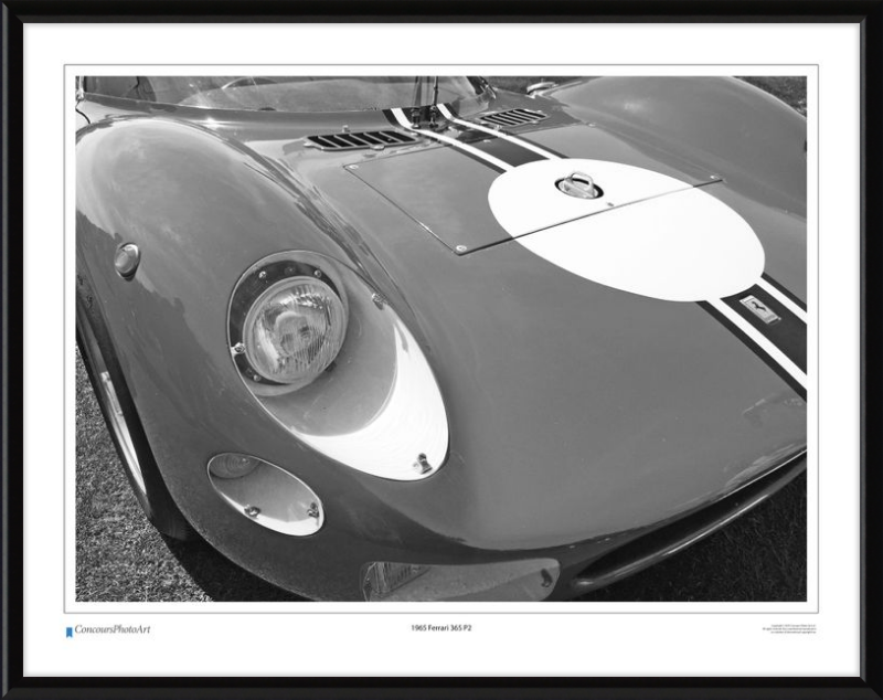 1965 Ferrari 365 P2 / CPA411B / B&W Print