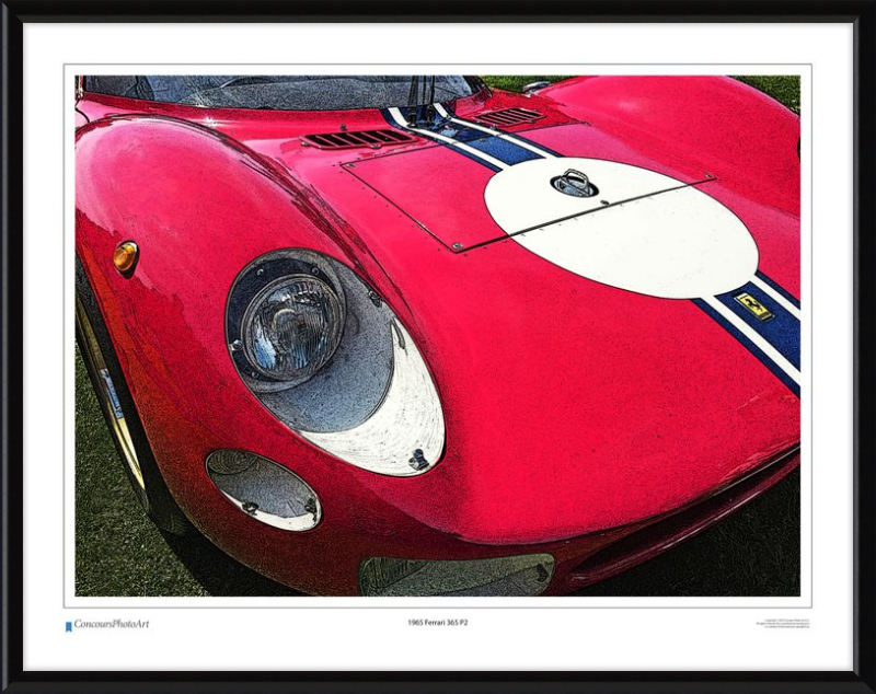 1965 Ferrari 365 P2 / CPA411C / Stylized Print