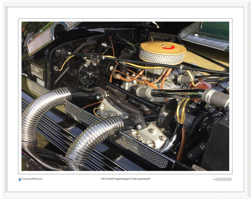 1937 Cord 812 Supercharged 4.7-liter Lycoming V8 / CPA709A / Color Print