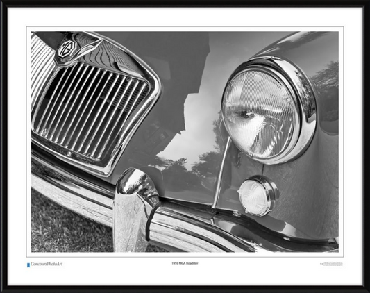 1959 MGA Roadster / CPA119B / B&W Print