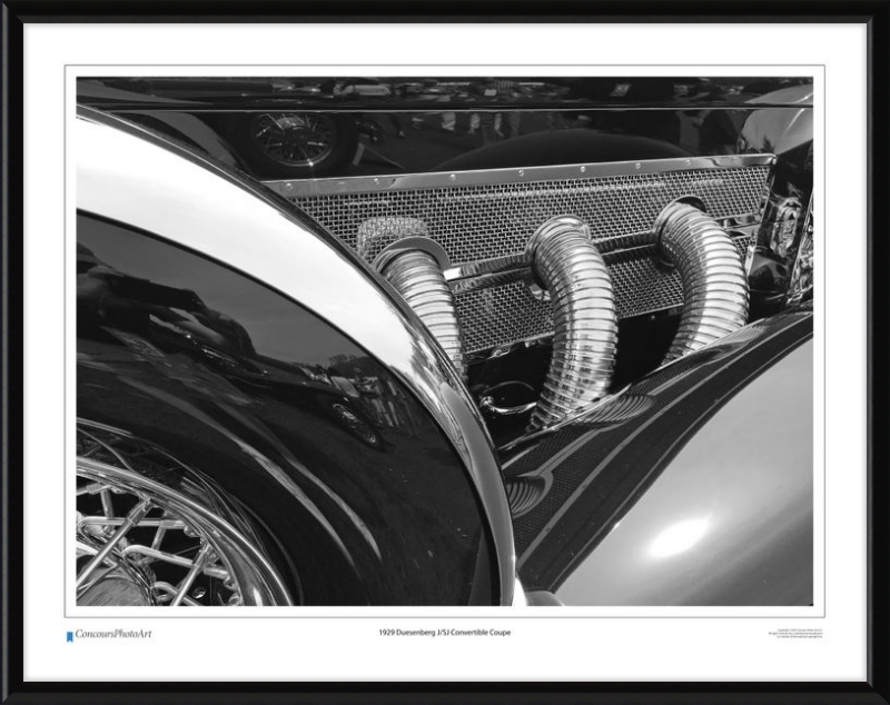 1929 Duesenberg J/SJ Convertible Coupe / CPA314B / B&W Print