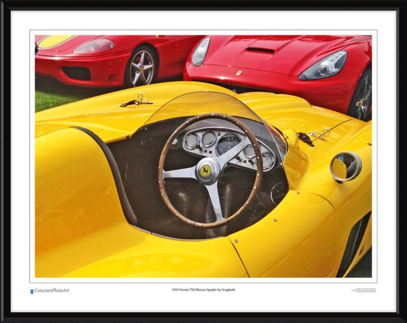 1955 Ferrari 750 Monza Spyder by Scaglietti / CPA610A / Color Print