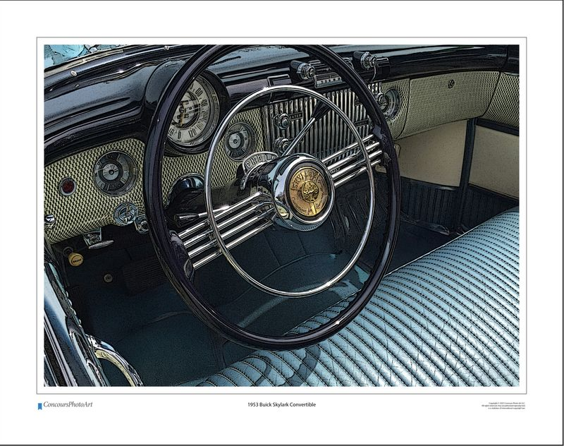 1953 Buick Skylark Convertible / CPA606C / Stylized Image